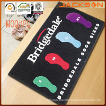 Cut Pile Shoe Size Pattern Mats, 100% Nylon Material Logo Entrance Carpet